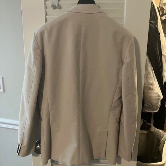 REISS Spark Single Breasted Slim Fit Moleskin Blazer Jacket in Stone Size 40 - Picture 3 of 7